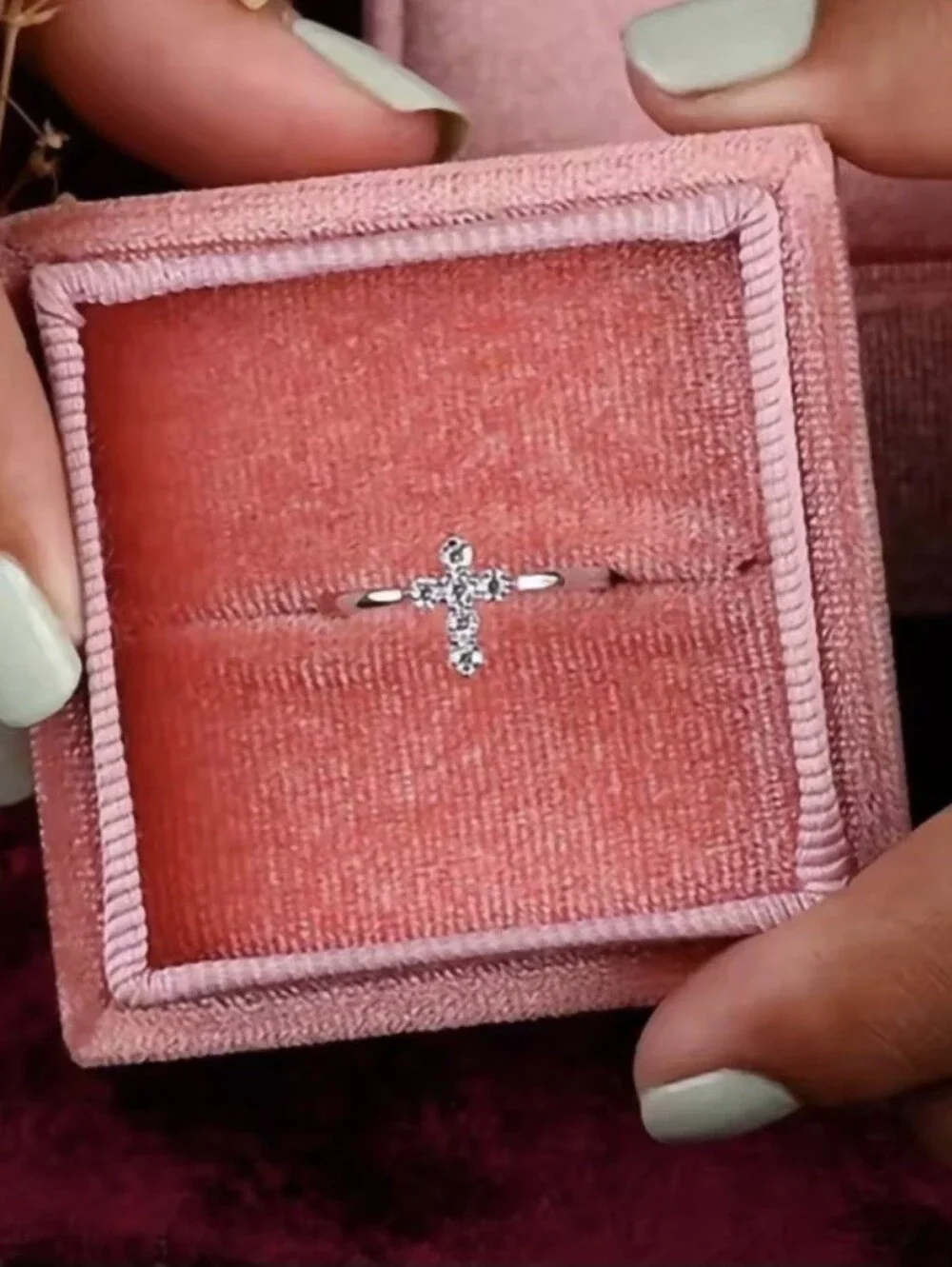 ✝️✝️NEW✝️✝️ BEAUTIFUL!! S925 Sterling Silver CZ Cross Ring